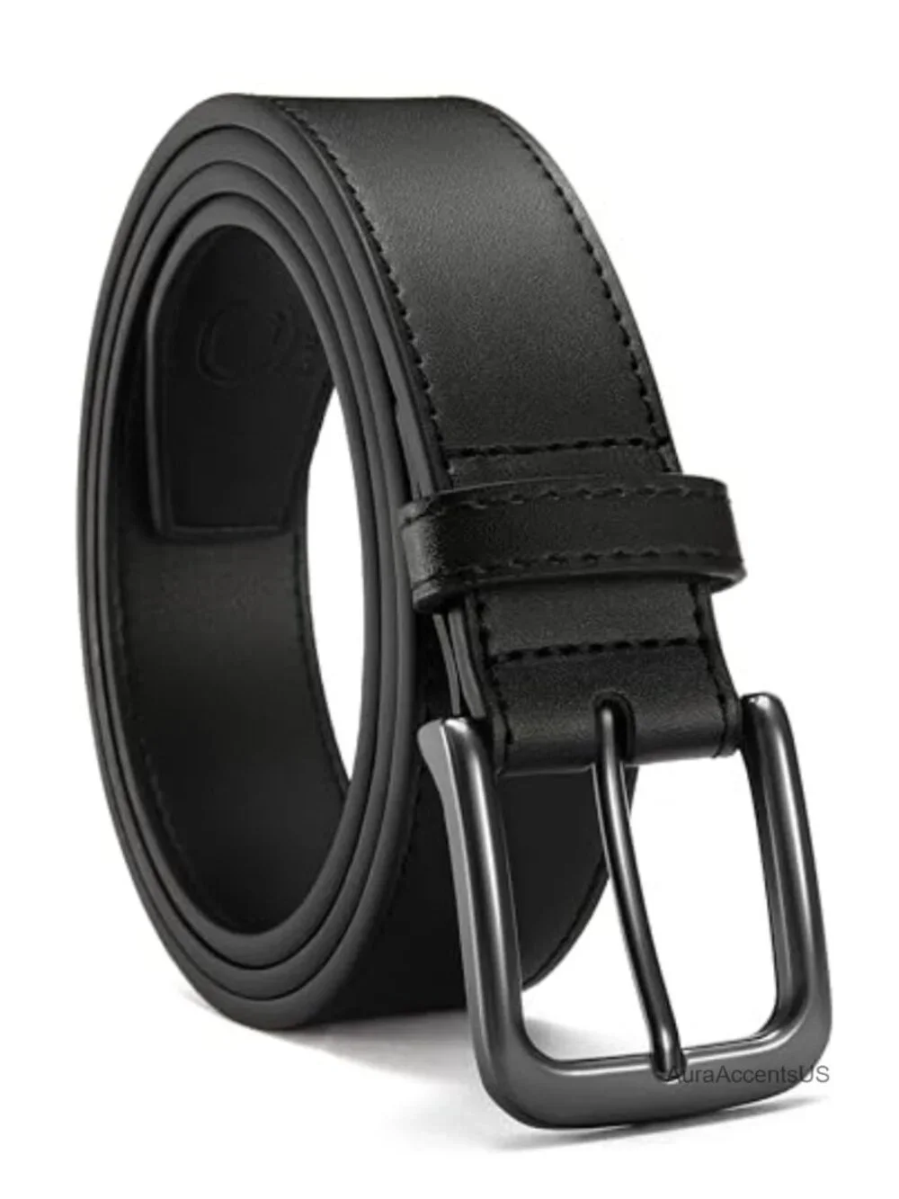 Genuine Leather Belt for Jeans, Heavyweight 35mm Classic Buckle, Adult Men's